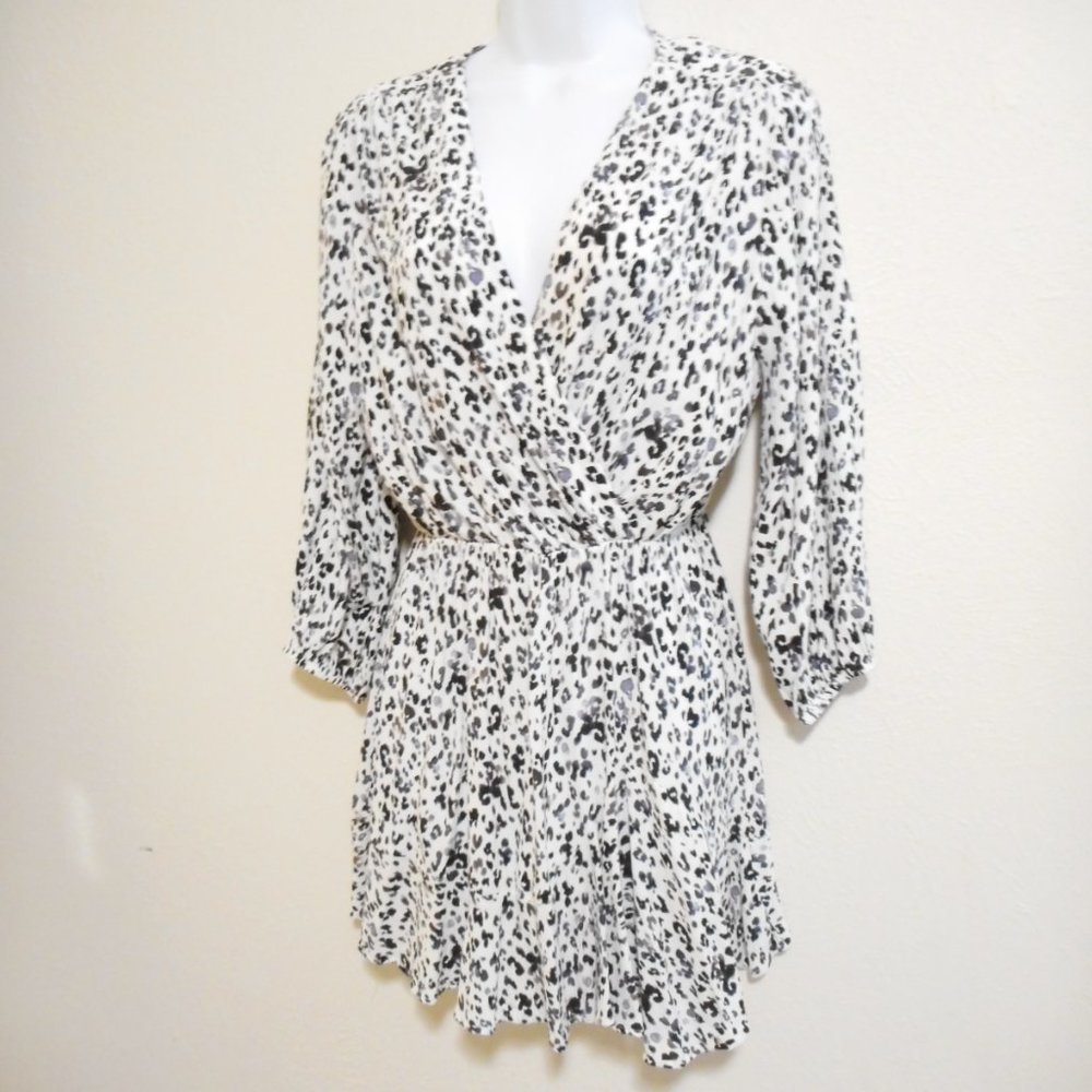 Zara White Animal Print Tunic or Mini Dress   size M